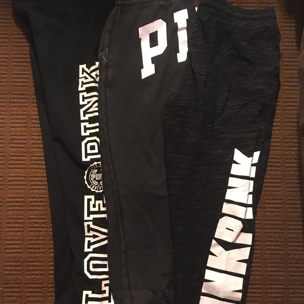 Lot of 3 VS Pink sweatpants M